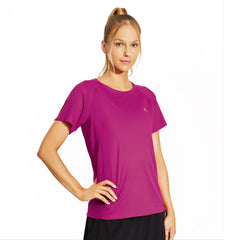 Women's Quick Dry Workout Running Shirts Short Sleeve Tops