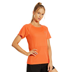 Women's Quick Dry Workout Running Shirts Short Sleeve Tops