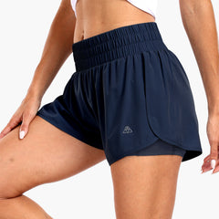 Women's Running Shorts 2 in 1 High Waisted 3" Athletic Shorts