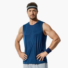 Men Workout Tank Top Dry Fit UPF 50+ Sleeveless Tee Shirts