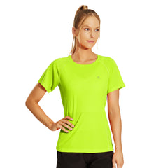 Women's Quick Dry Workout Running Shirts Short Sleeve Tops