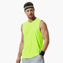 Men Workout Tank Top Dry Fit UPF 50+ Sleeveless Tee Shirts