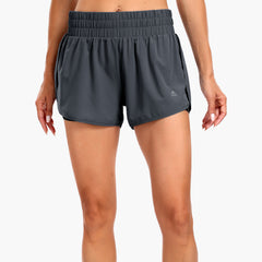 Women's Running Shorts 2 in 1 High Waisted 3" Athletic Shorts