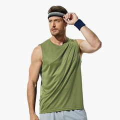 Men Workout Tank Top Dry Fit UPF 50+ Sleeveless Tee Shirts
