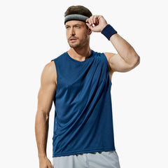 Men Workout Tank Top Dry Fit UPF 50+ Sleeveless Tee Shirts