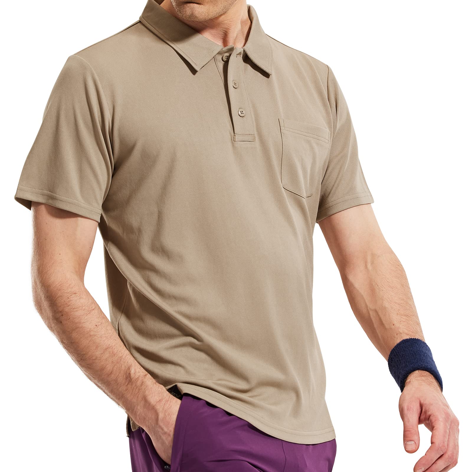 Haimont Men's Polo Shirts with Pocket Collared Golf T-Shirts