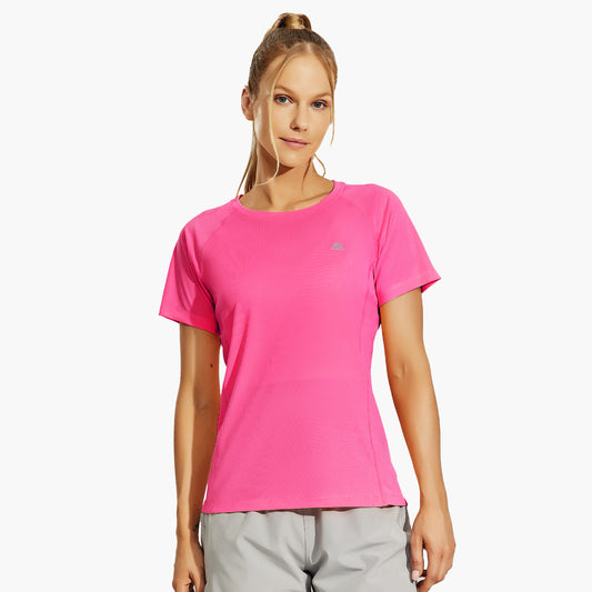 Women's Quick Dry Workout Running Shirts Short Sleeve Tops