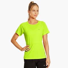 Women's Quick Dry Workout Running Shirts Short Sleeve Tops