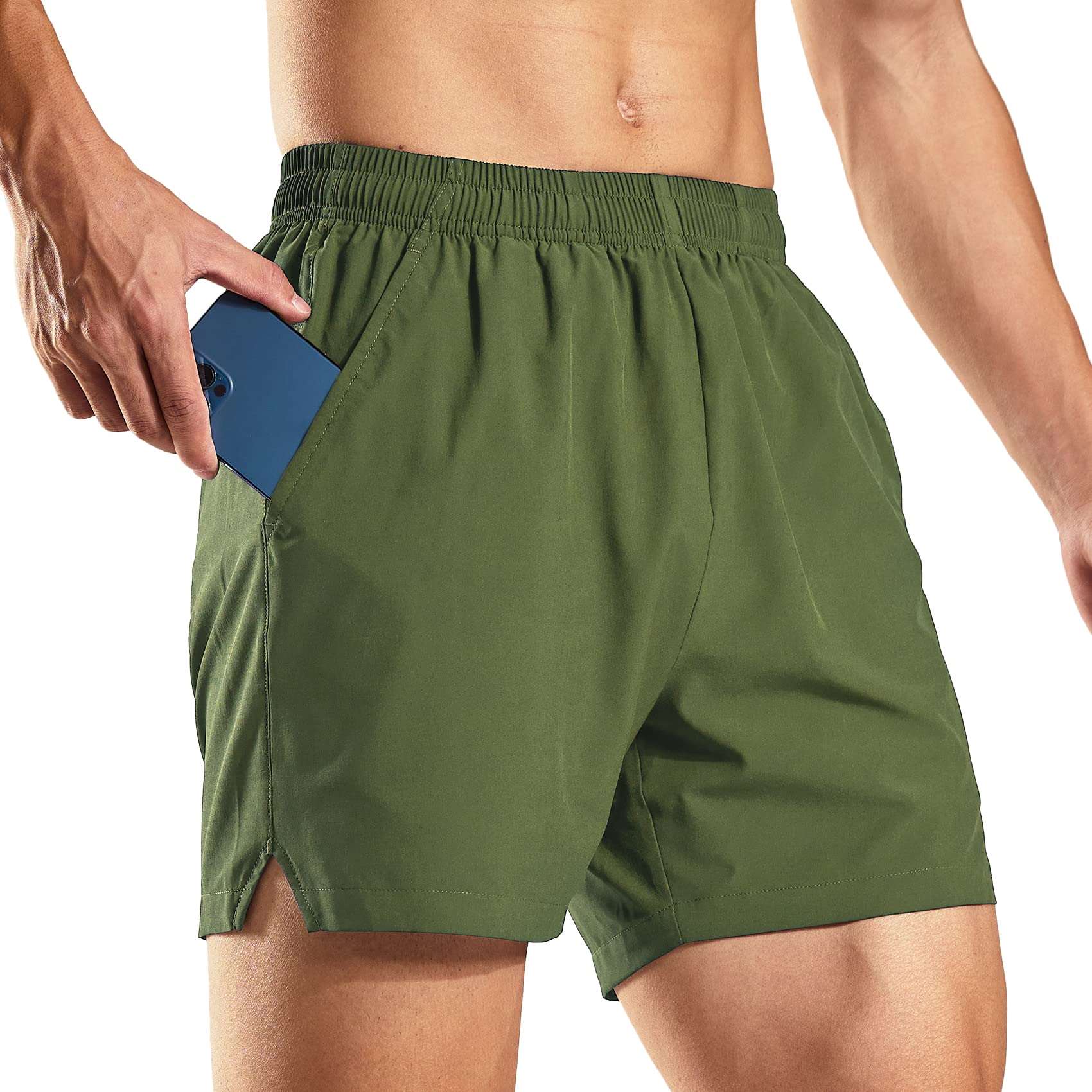 Motion Men's Athletic Shorts Quick Dry Lightweight Workout Shorts 7 Sports  Gym Running Hiking Basketball Training Shorts (Dove, Large) at  Men's  Clothing store