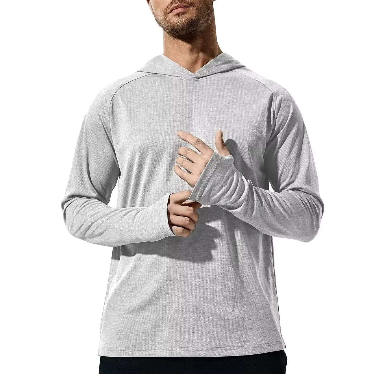 Men's Sun Protection Hoodie Shirt UPF 50+ Long Sleeves UV
