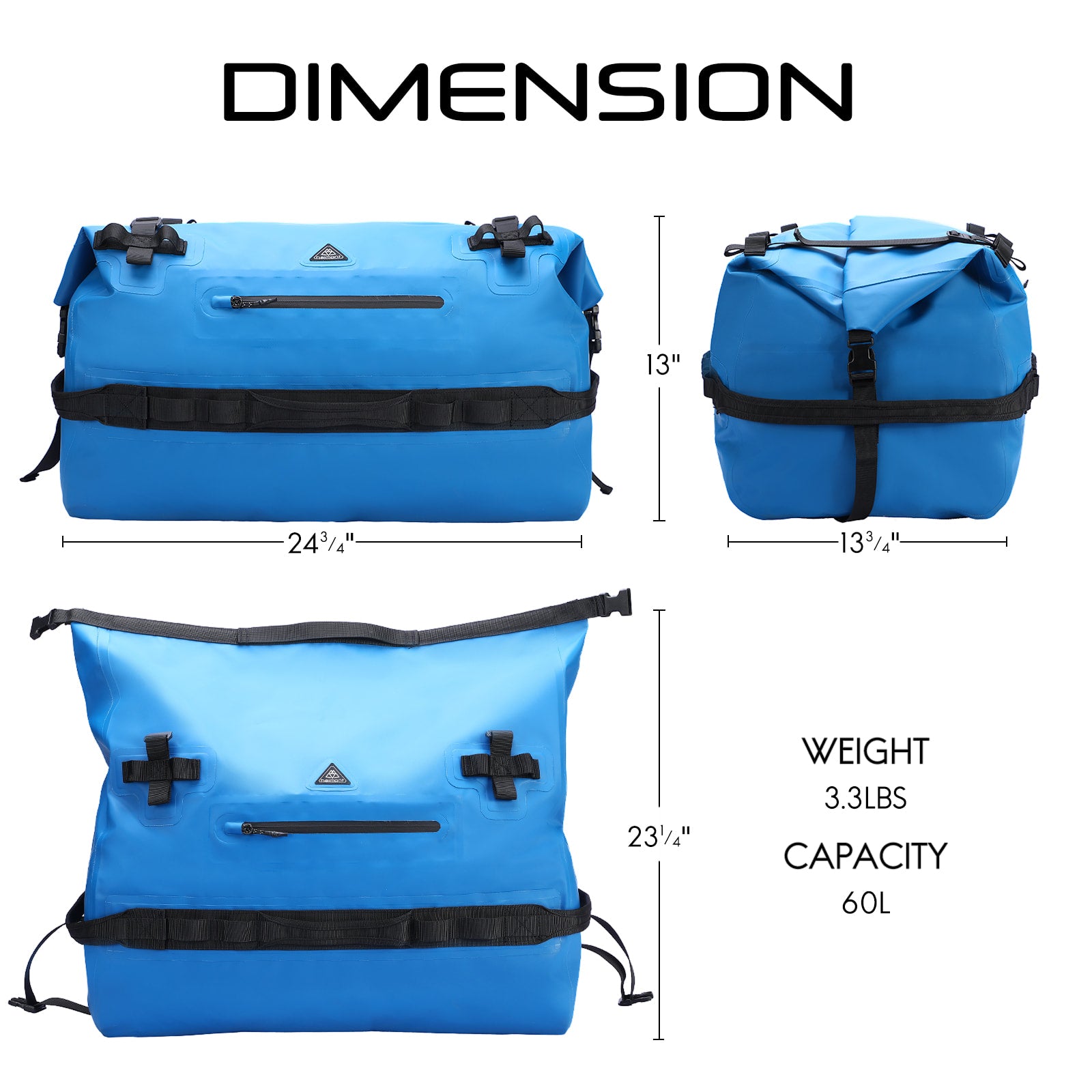 Haimont Waterproof Duffel Bag Roll-top Dry Duffel Bag with Quick-fixed  Straps for Motorcycling, Rafting, Boating, SUP, Kayaking, Travel,50L -  Yahoo Shopping